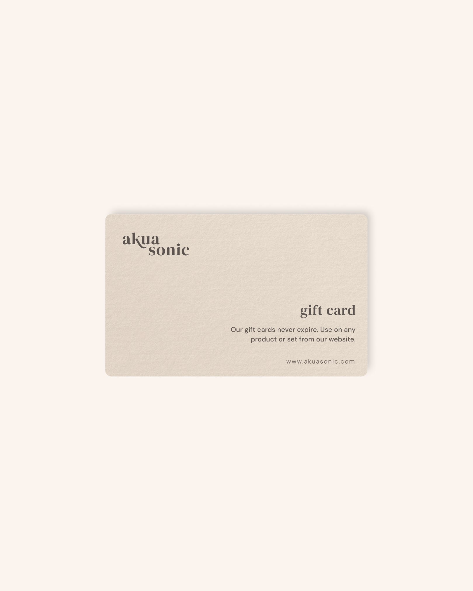 digital gift card - Akuasonic